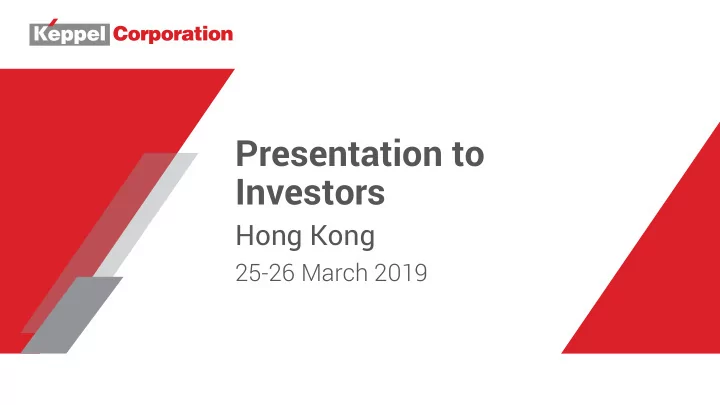 presentation to investors