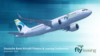 Deutsche Bank Aircraft Finance &amp; Leasing Conference  September 2019  Forward-Looking Statements
