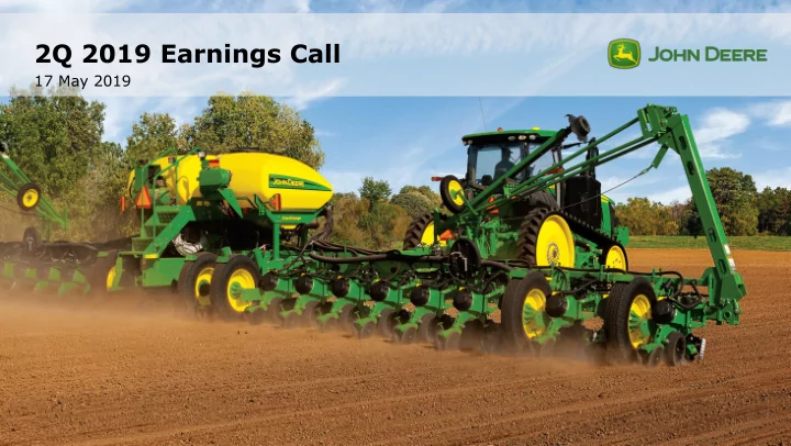 2q 2019 earnings call