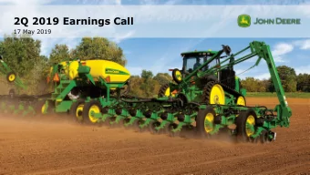 2Q 2019 Earnings Call  17 May 2019  1  Safe Harbor Statement &amp; Disclosures  The earnings call