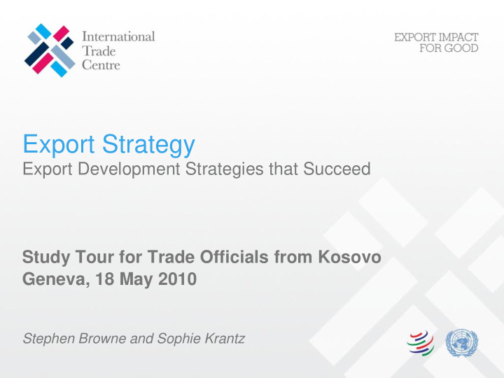 export strategy