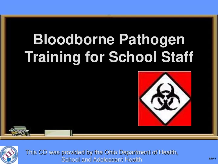 bloodborne pathogen training for school staff
