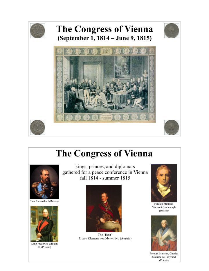 the congress of vienna