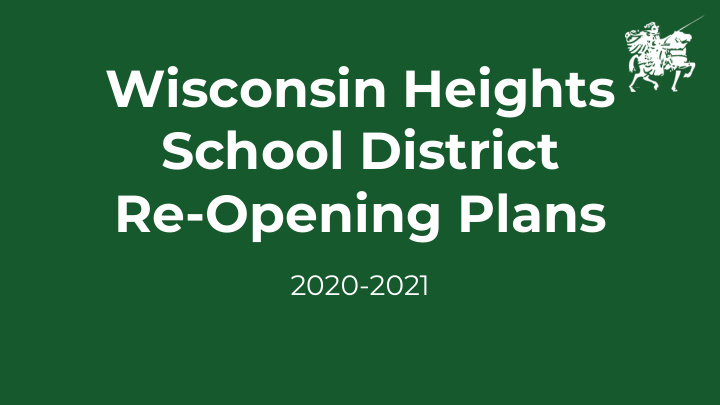 wisconsin heights school district re opening plans