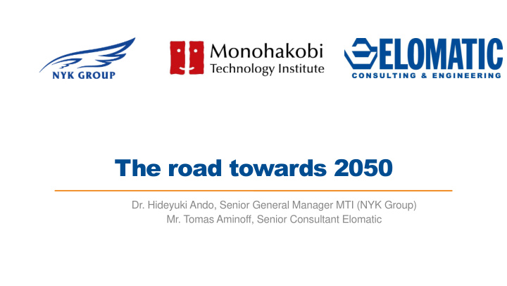 the road towards 2050