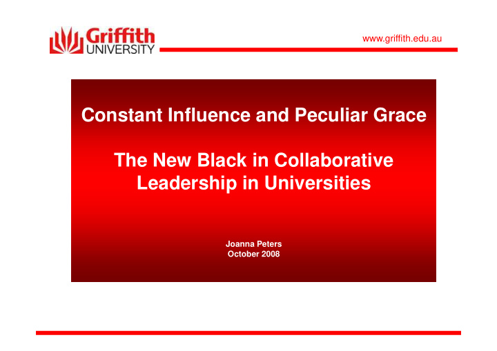 constant influence and peculiar grace the new black in