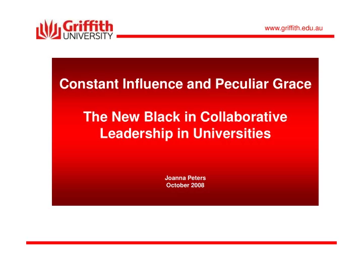 constant influence and peculiar grace the new black in