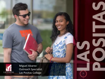 Miguel Alvarez  Outreach Specialist  Las Positas College  ADMISSION APPLICATION  Las Positas