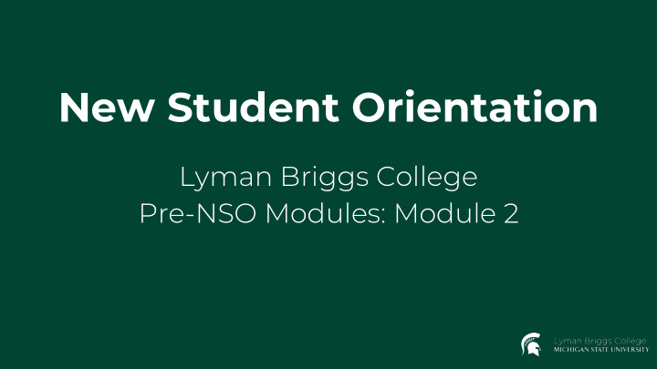 new student orientation