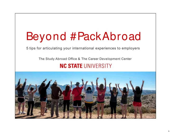 beyond packabroad
