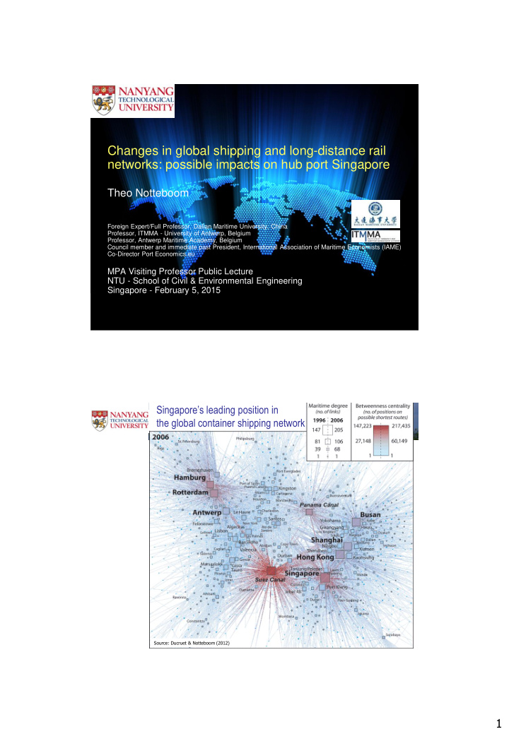 changes in global shipping and long distance rail