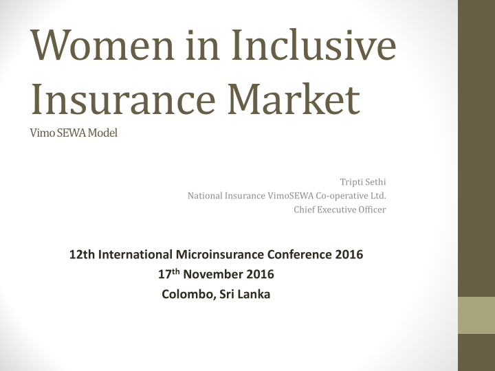 women in inclusive insurance market