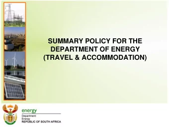 Accommodation Arrangement    The Department is responsible for the payment of  accommodation and