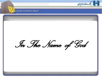 In  In T  The  he Nam  Name  o  e  of  Go  f  God  Introduction  Financial Stateme  ments  Stateme