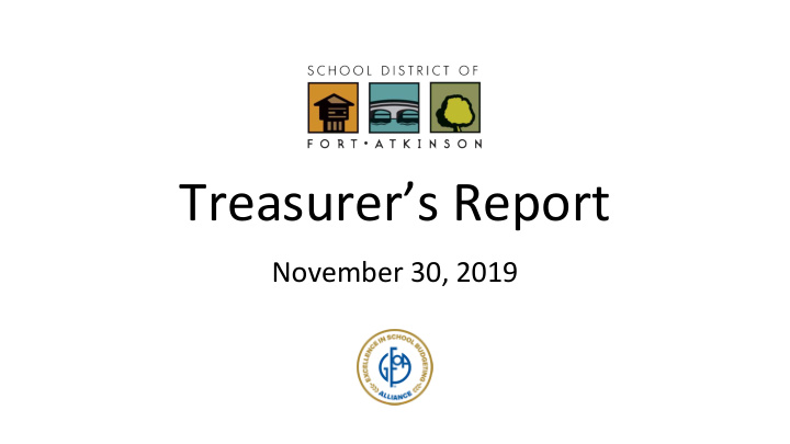 treasurer s report