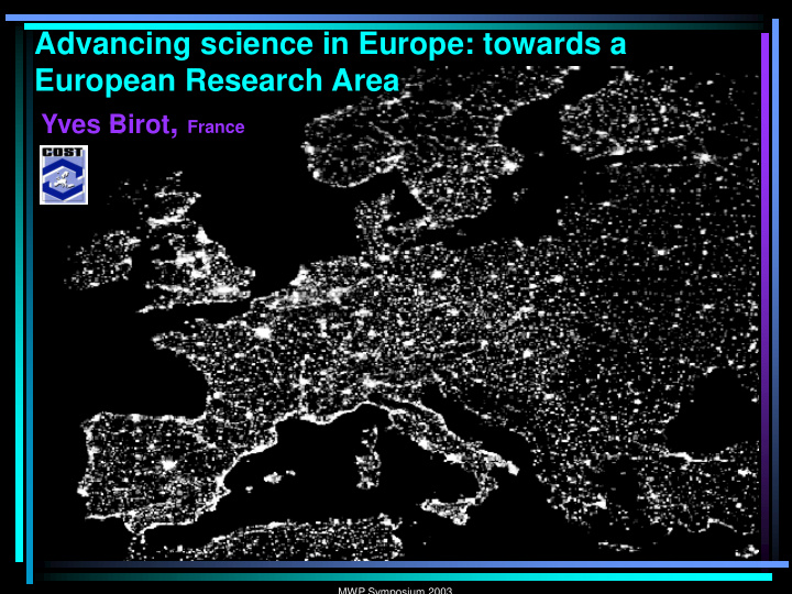 advancing science in europe towards a