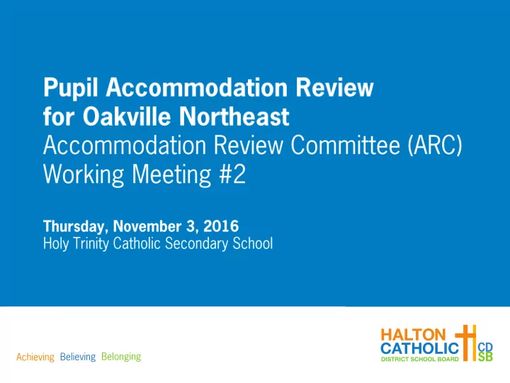 opening prayer meetings of the arc where are we