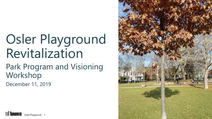 osler playground revitalization