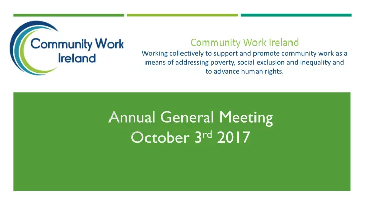 community work ireland