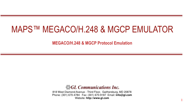 maps megaco h 248 mgcp emulator