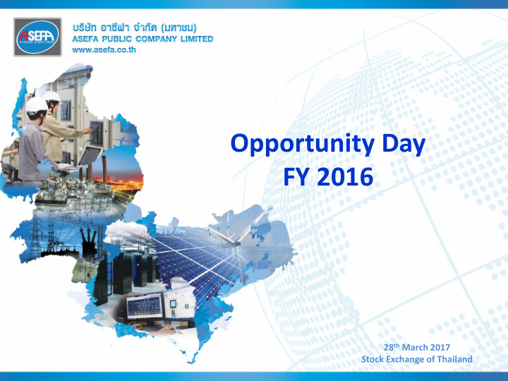 opportunity day fy 2016