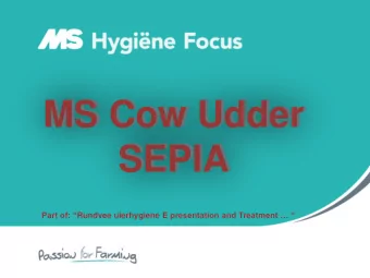 MS Cow Udder  SEPIA  SEPIA Part of:  Rundvee uierhygiene E presentation and Treatment