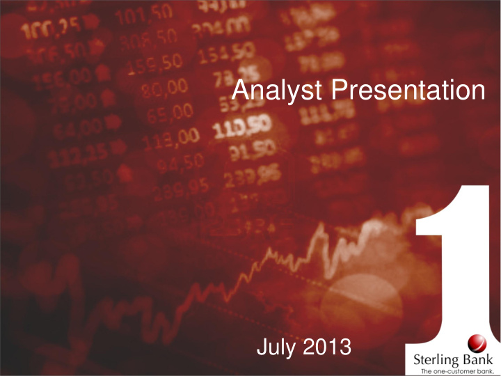 analyst presentation