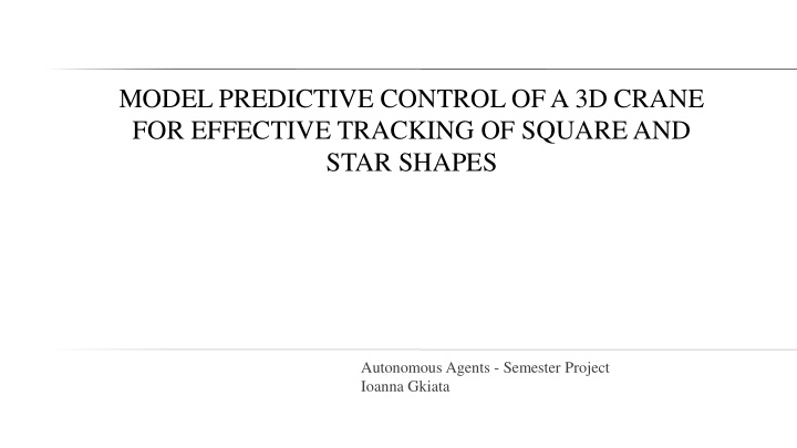 model predictive control of a 3d crane