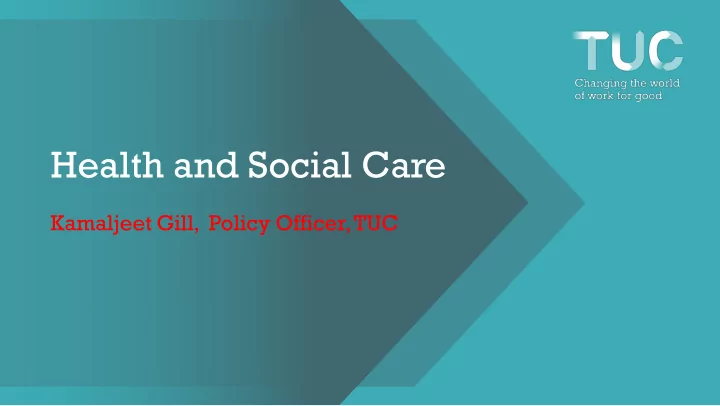 health and social care