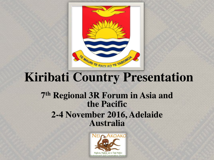 kiribati country presentation