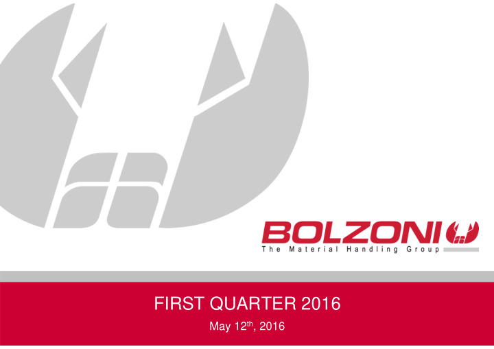 first quarter 2016