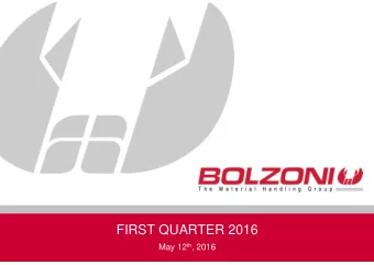 FIRST QUARTER 2016 May 12 th , 2016  31.03.2016  2  Main Features  TURNOVER at  33,7 M