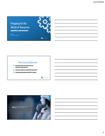 Prepping for the  World of Tomorrow