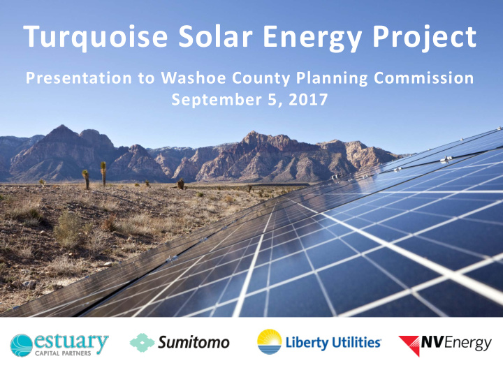 turquoise solar energy project