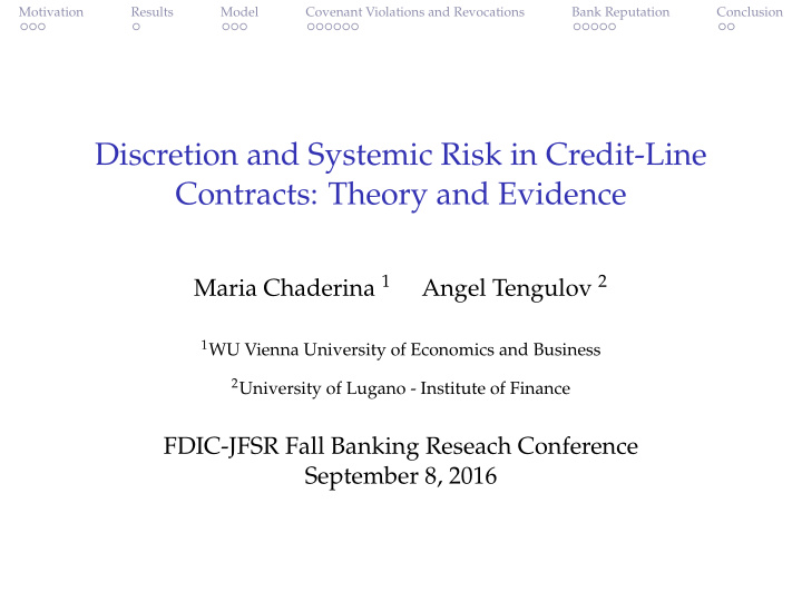 discretion and systemic risk in credit line contracts
