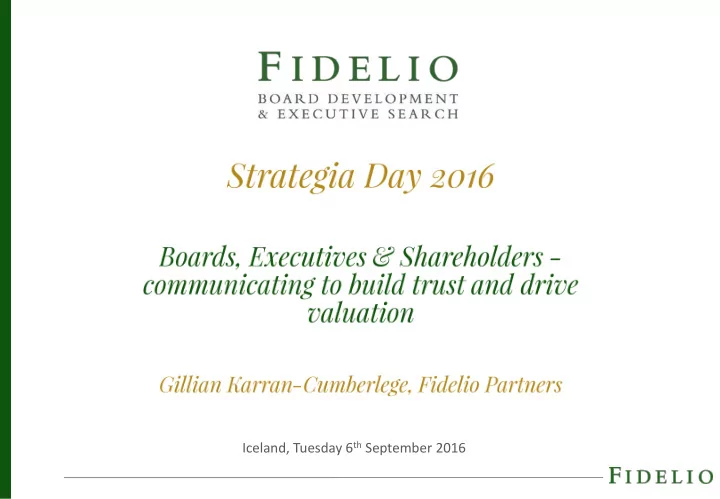 iceland tuesday 6 th september 2016 communicating to