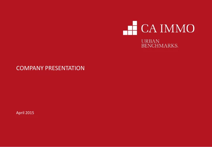 company presentation