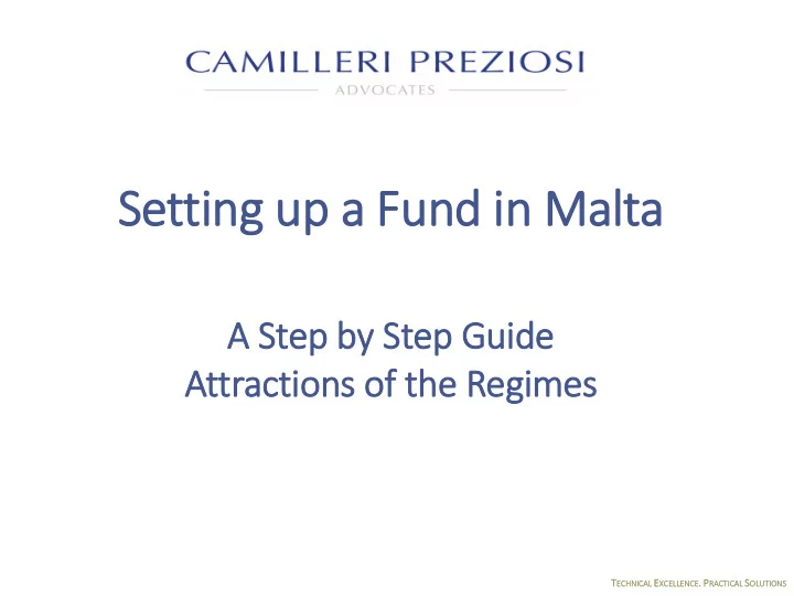 setting up a fund in in malta
