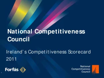 National Competitiveness  Council  Ireland s Competitiveness S  corecard  2011  1  NCC