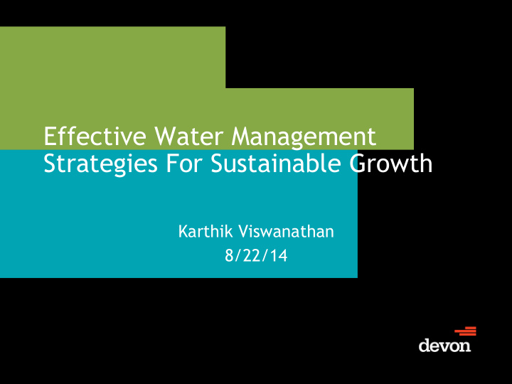 effective water management strategies for sustainable