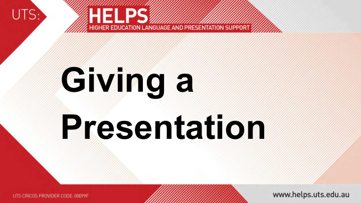 giving a presentation david sotir advisor location cb01