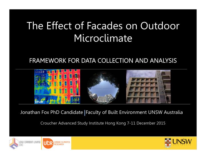 the effect of facades on outdoor microclimate
