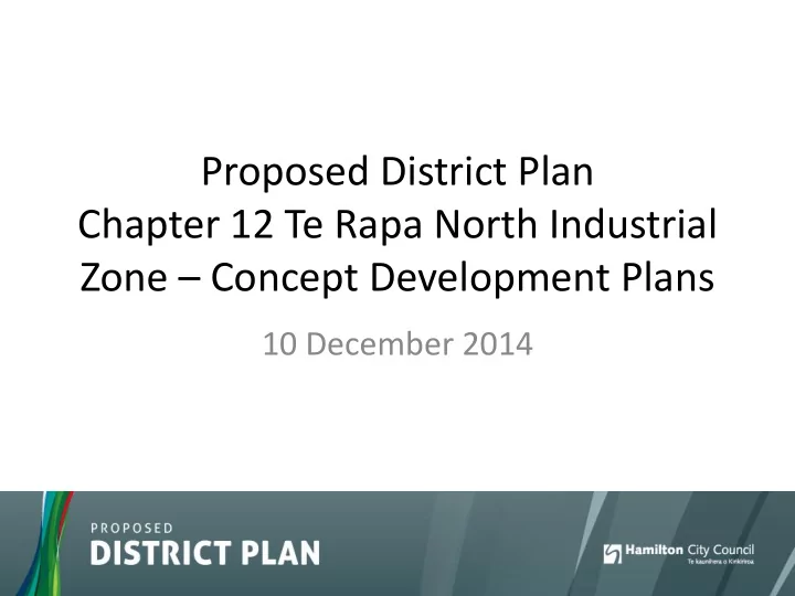 proposed district plan chapter 12 te rapa north