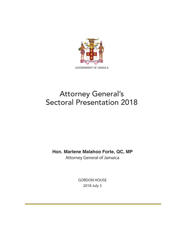 attorney general s sectoral presentation 2018