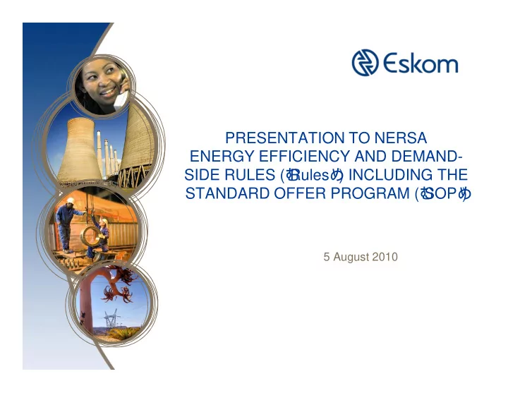 presentation to nersa energy efficiency and demand side