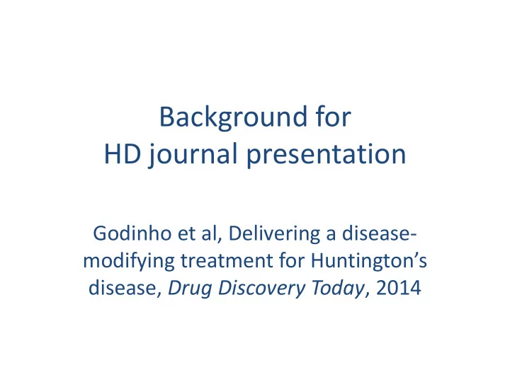 hd journal presentation