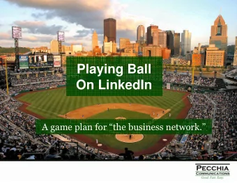 Playing Ball  On LinkedIn