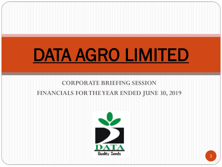 data a agr gro lim o limited ited