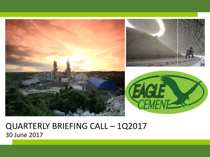 quarterly briefing call 1q2017