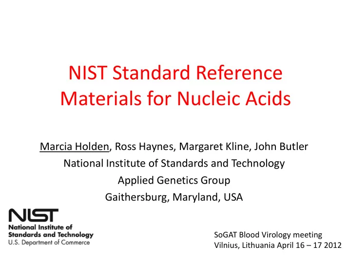 materials for nucleic acids